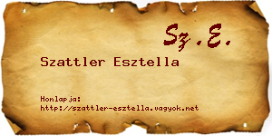 Szattler Esztella névjegykártya